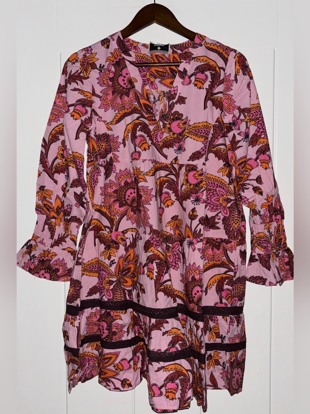 Tuckernuck Pomander Place Kenzo Sunset Chintz Pink Oange Mini Dress Women S NEW